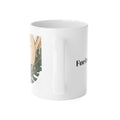 Fueled By Desire Ceramic Mug — 11oz Inspirational Coffee Cup with Tropical Accent