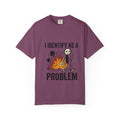 I Identify As A Problem T-Shirt — Funny Stick Figure Explosion Tee