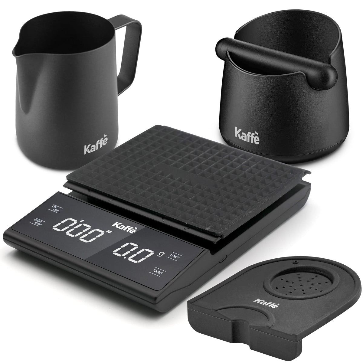 Espresso Starter Kit (Knock Box, Coffee Scale, Tamper Mat, Milk Pitcher), KF1190